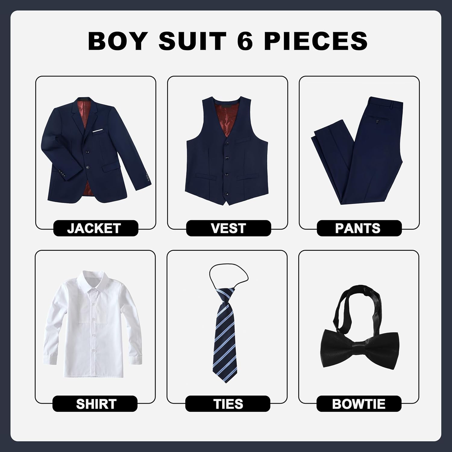 JPF Slim Fit Formal Suit Set for Boys