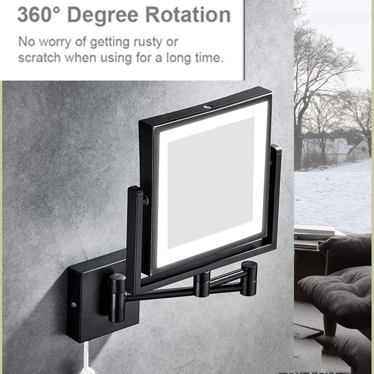 8 LED Wall-Mounted Makeup Mirror