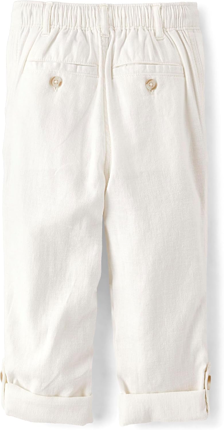 Gymboree Boys Toddler Drawstring Linen Pants Trendy Stylish
