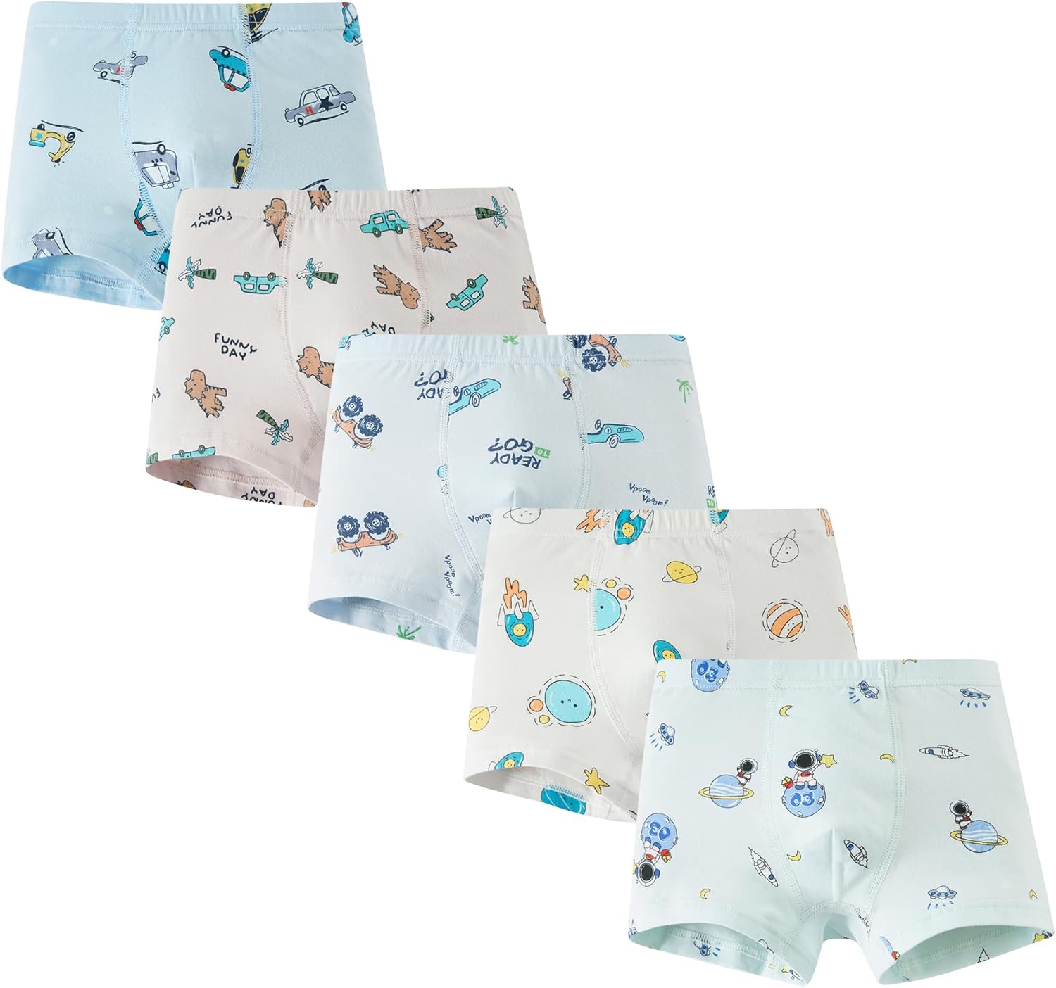 Chung Toddler Boy Cotton Boxer Briefs Underwear for 2-11 Years Dinosaur Cute Patterns