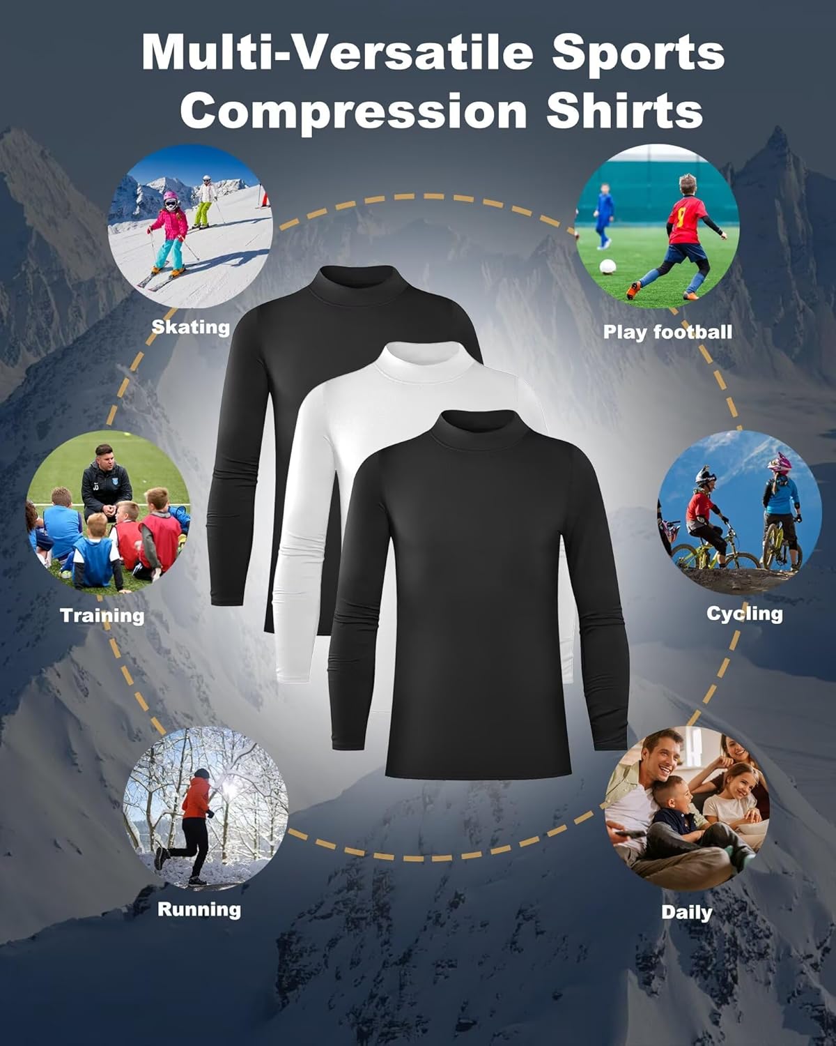 Roll Out The Red carpet for the boys with Rolimaka 3-Piece Compression Thermal Shirts chilly multipack for sports