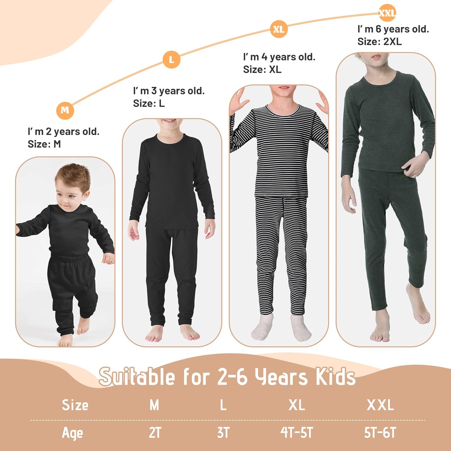 Zando Thermal Underwear Set Toddler