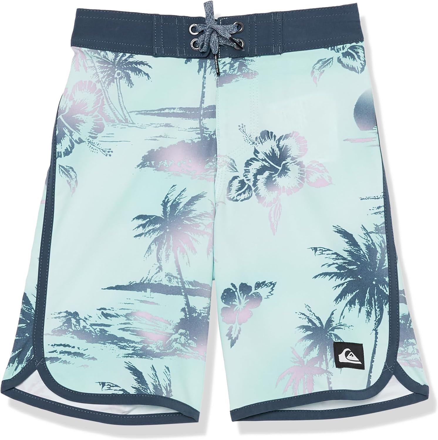 Quiksilver Boys Surfsilk Scallop 14 4-Way Stretch Boardshort Swim Trunk