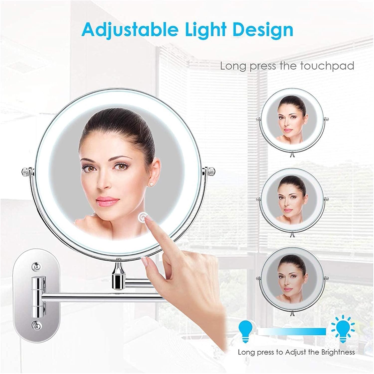 Double Sided Vanity Mirroradjustable LEDbathroomcompact design