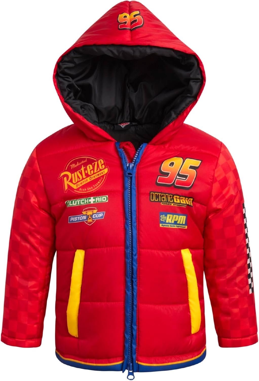 Disney Boys Puffer Jacket - Mickey Cars Buzz Lightyear Full Zip
