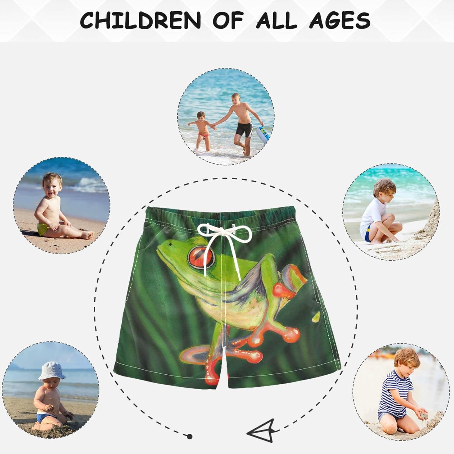 Visesunny Boys Surfing Board Shorts