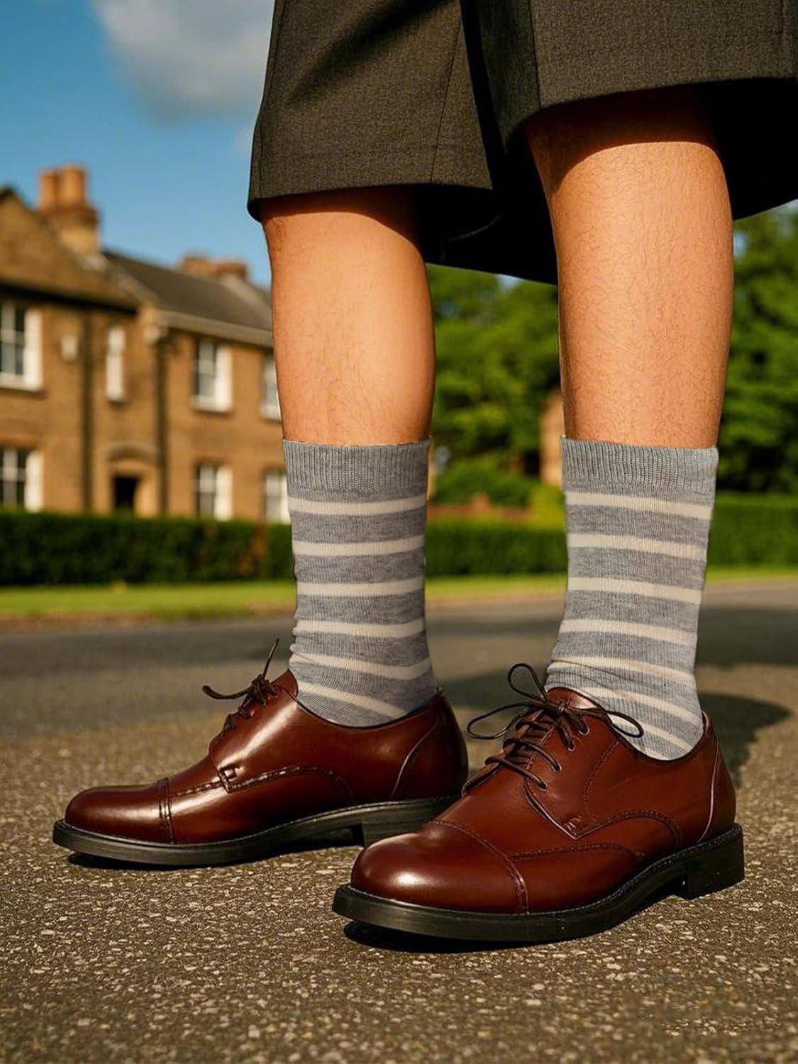 bright stripes crew socks for boys