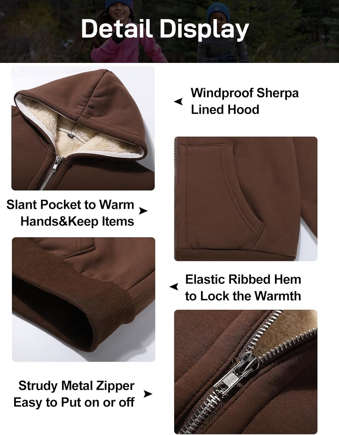 Flygo Kids Fleece Jacket Cozy Winter - Soft Durable and Warm