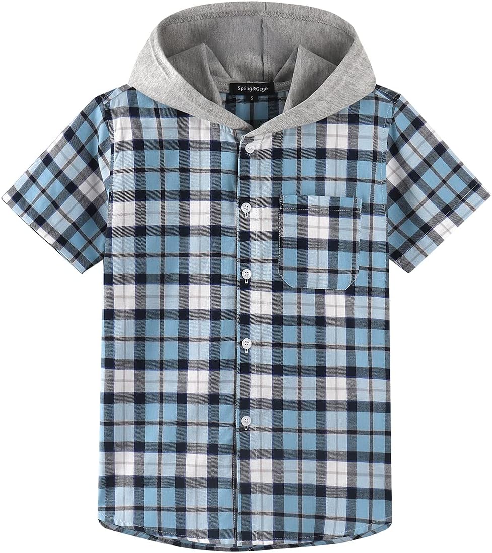 SpringGege Boys Hooded Shirts