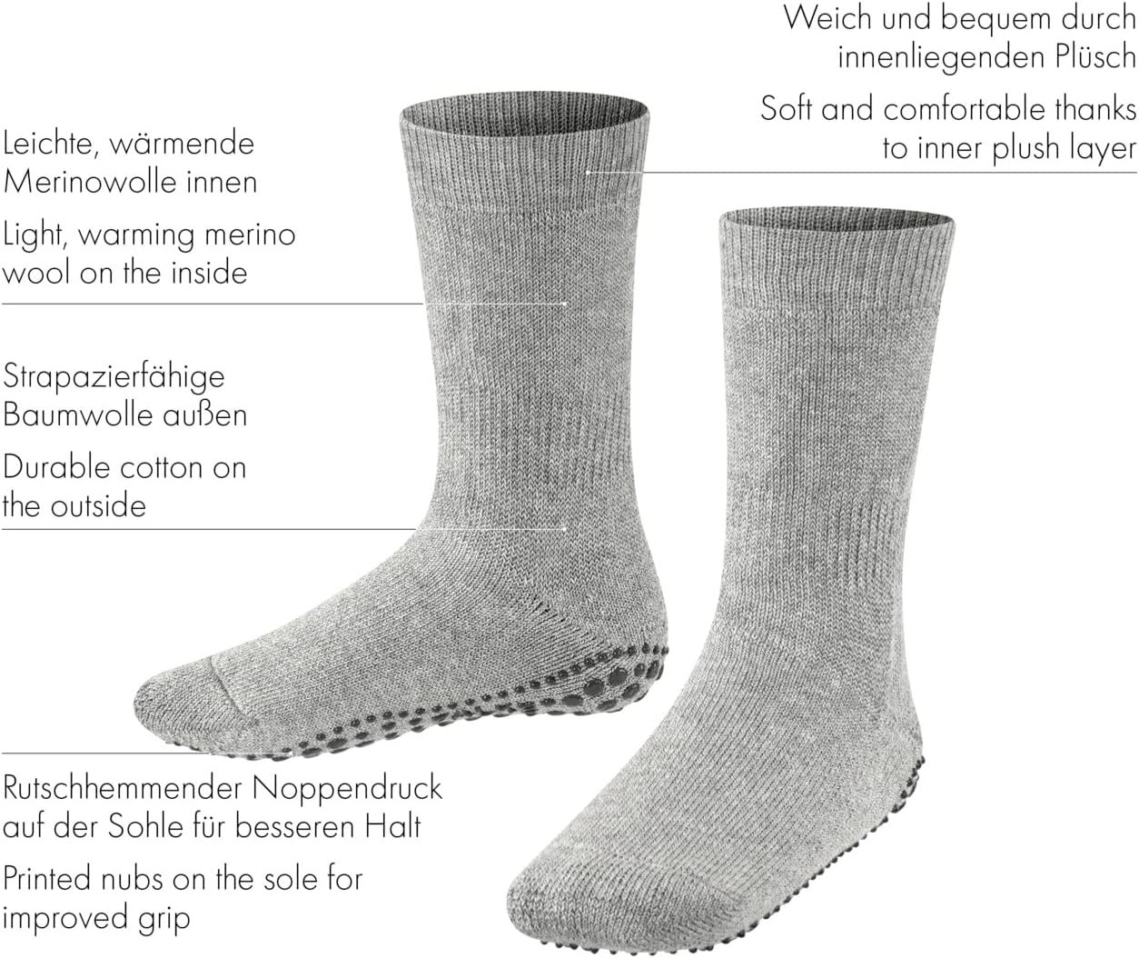 Falke Boys slipper socks 7-9 Black SoftFeel