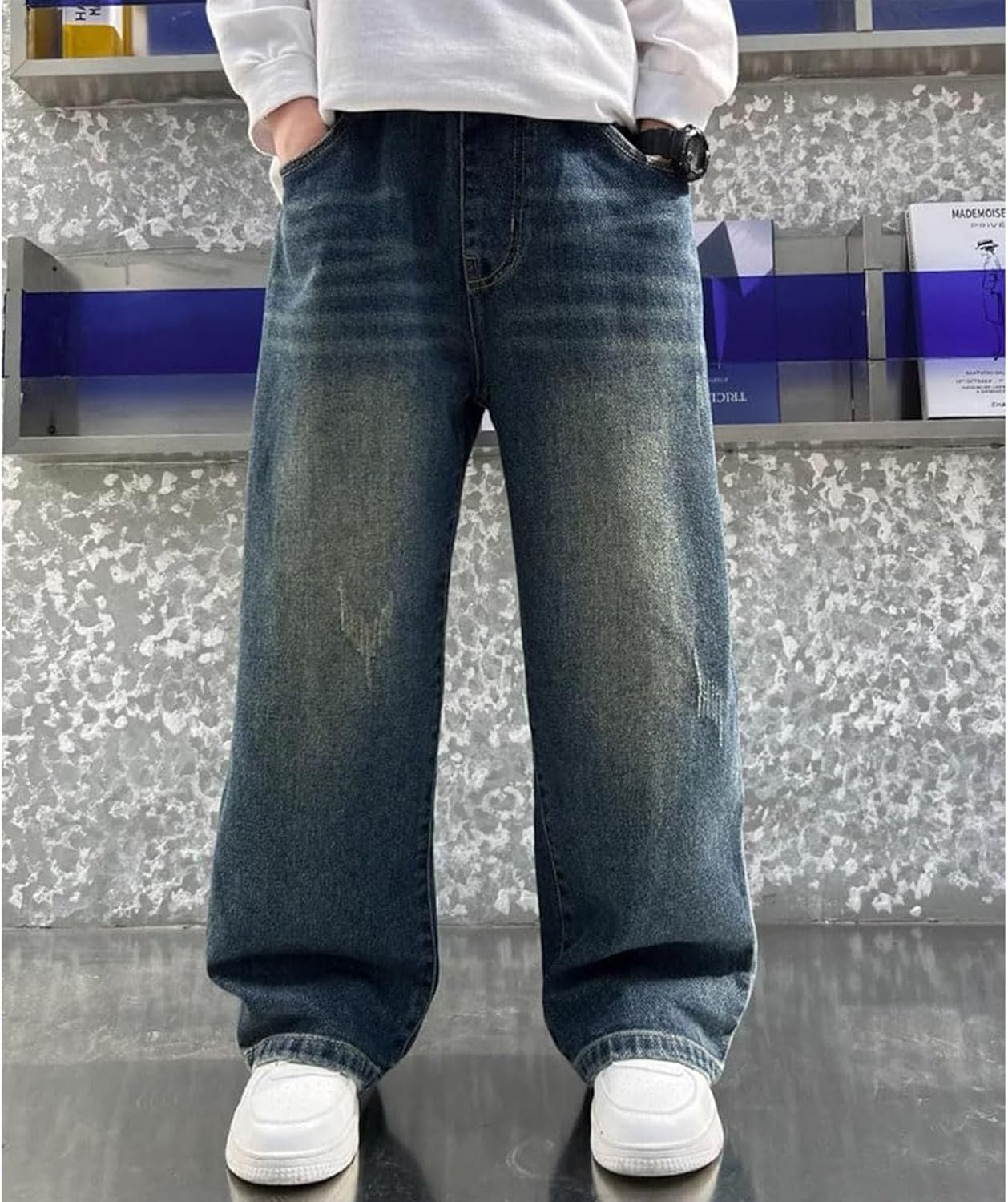 Perfect for Boys 5-15 Years Comfortable Stylish Denim Pants Easy-Wear Cargo Jeans
