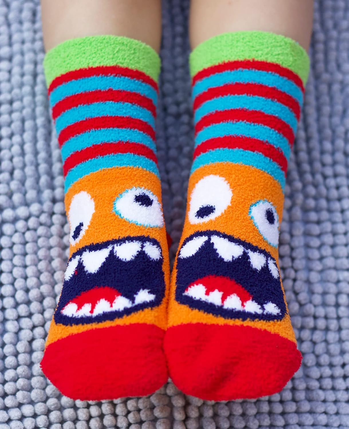 Perfect slipper socks for boys fuzzy non-skid