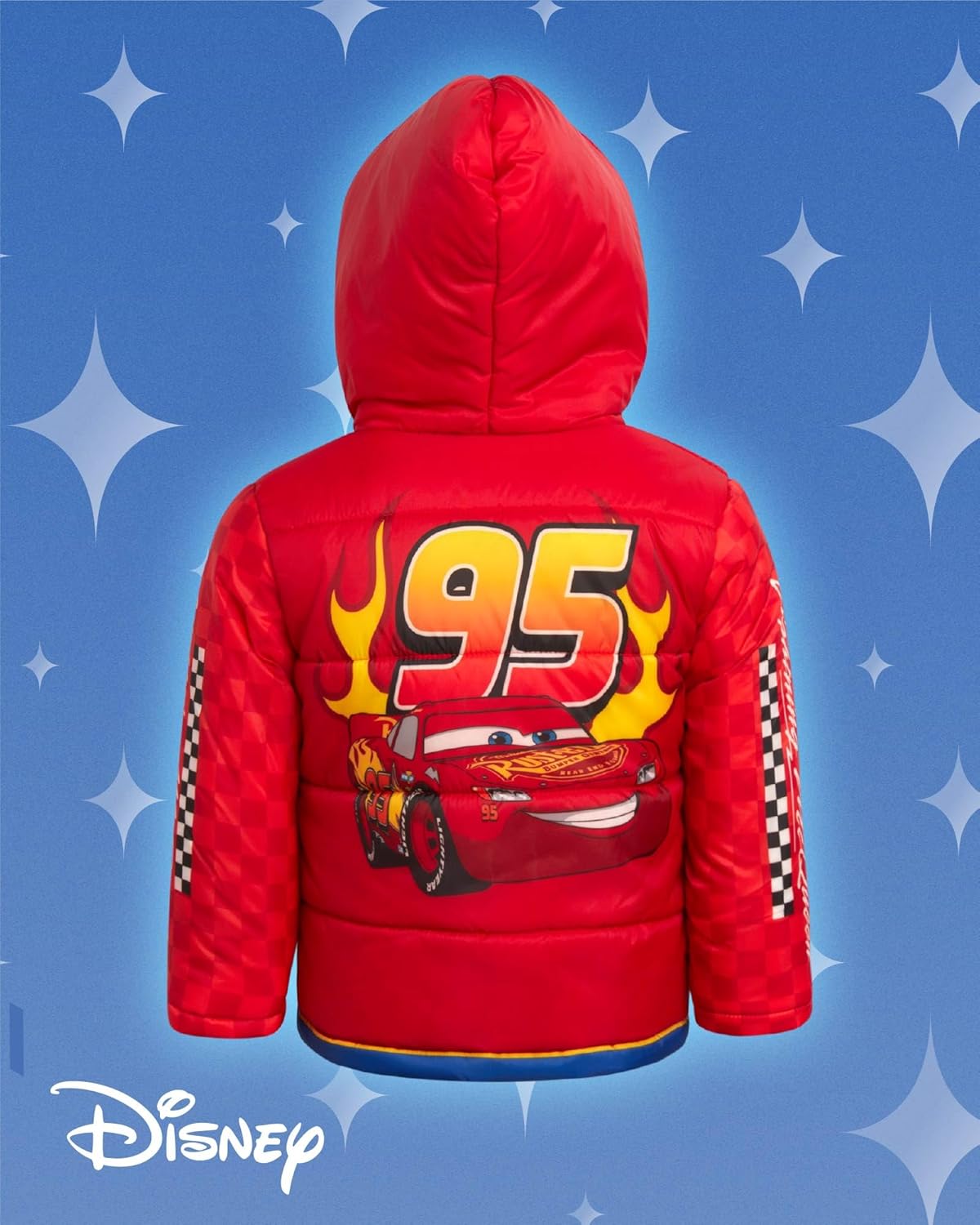 Disney Boys Puffer Jacket - Mickey Cars Buzz Lightyear Full Zip