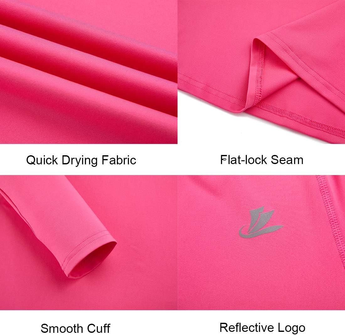 DEVOROPA Boys Compression Shirt Quick Dry Sports Baselayer Long Sleeve for Baseball Football