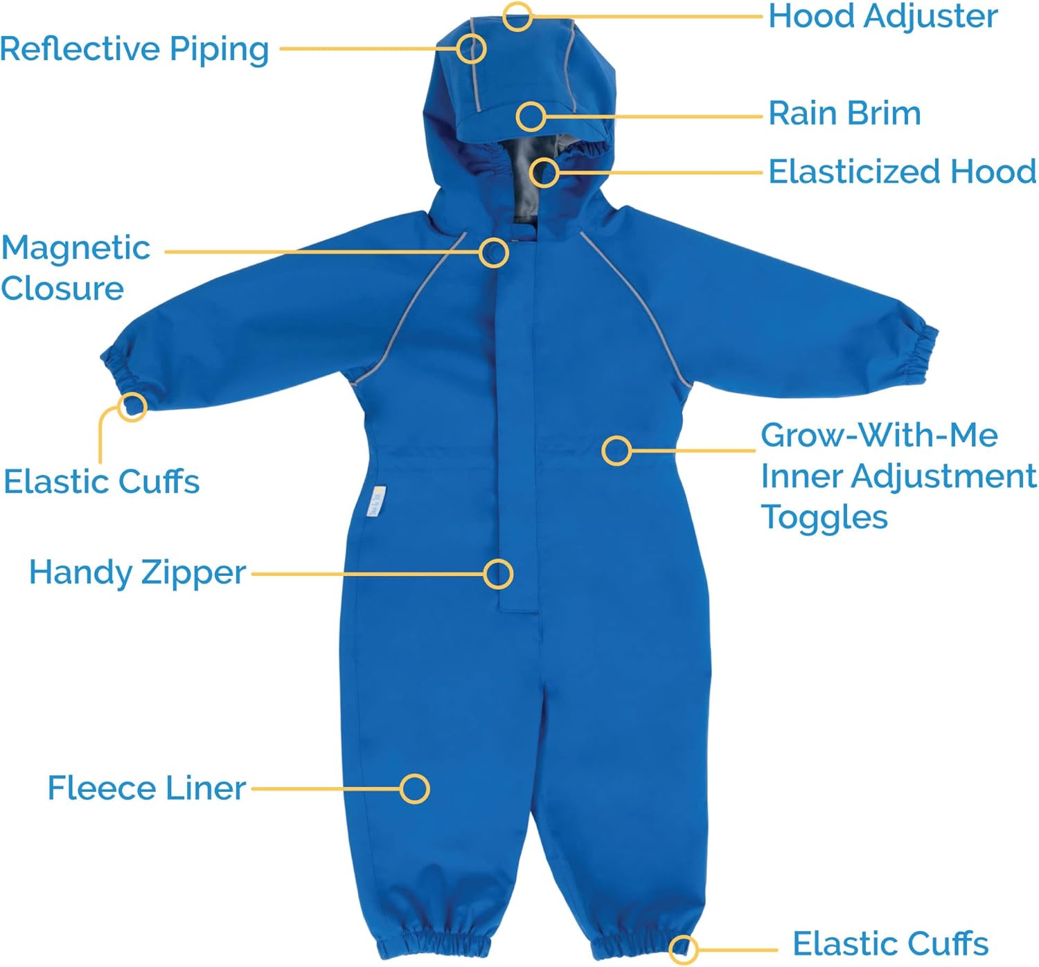 JAN JUL Waterproof Fleece Lined Snow Suit for Kids Lightweight Durable