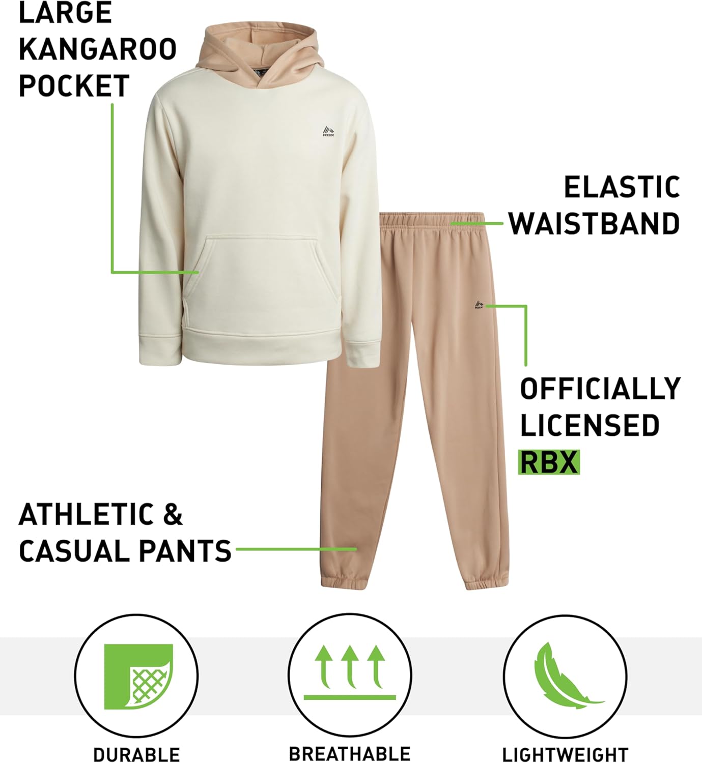 2-Piece RBX Boys Active Sweatsuit Set