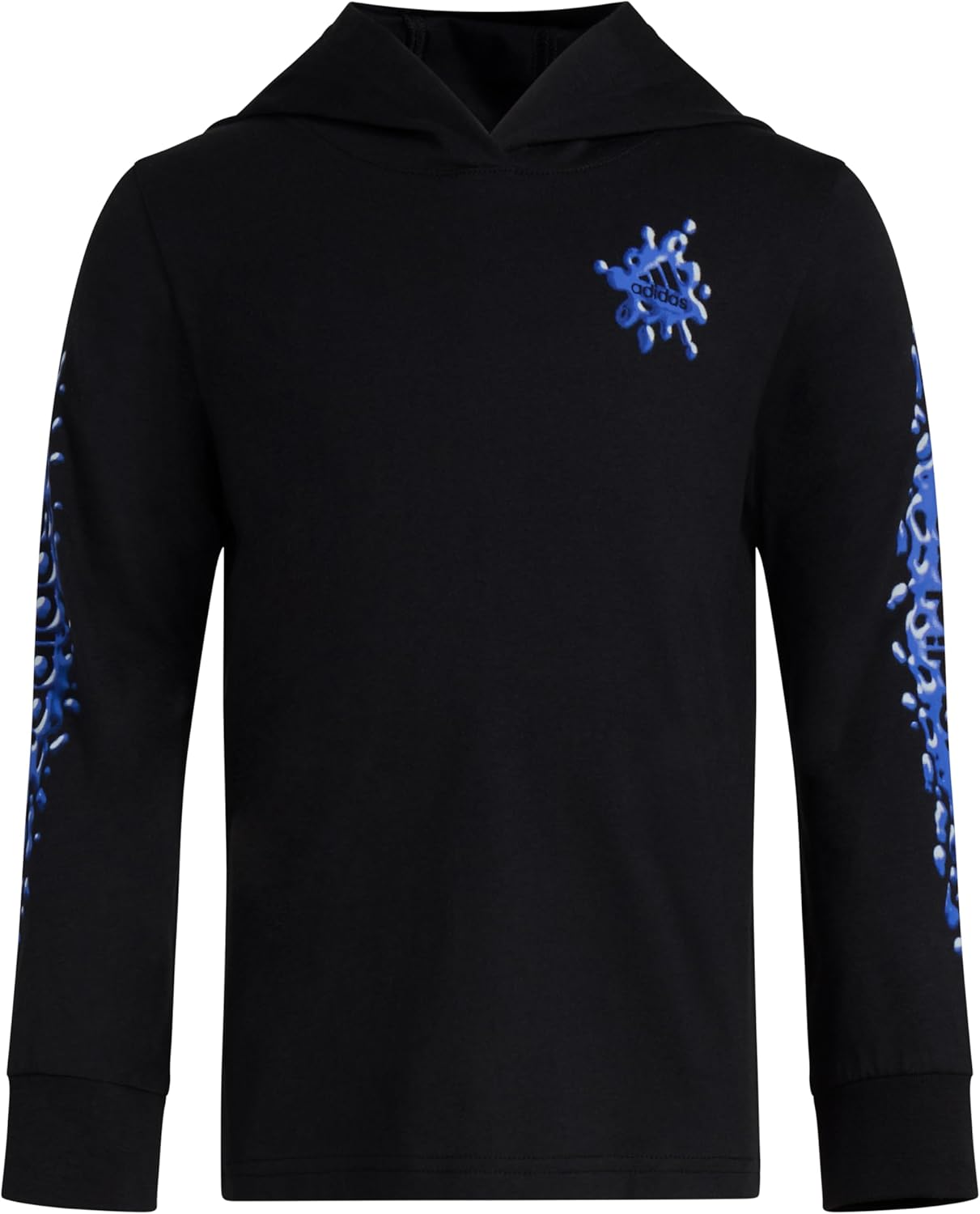 Adidas Boys Long Sleeve Cotton Bos Logo Hooded T-Shirt