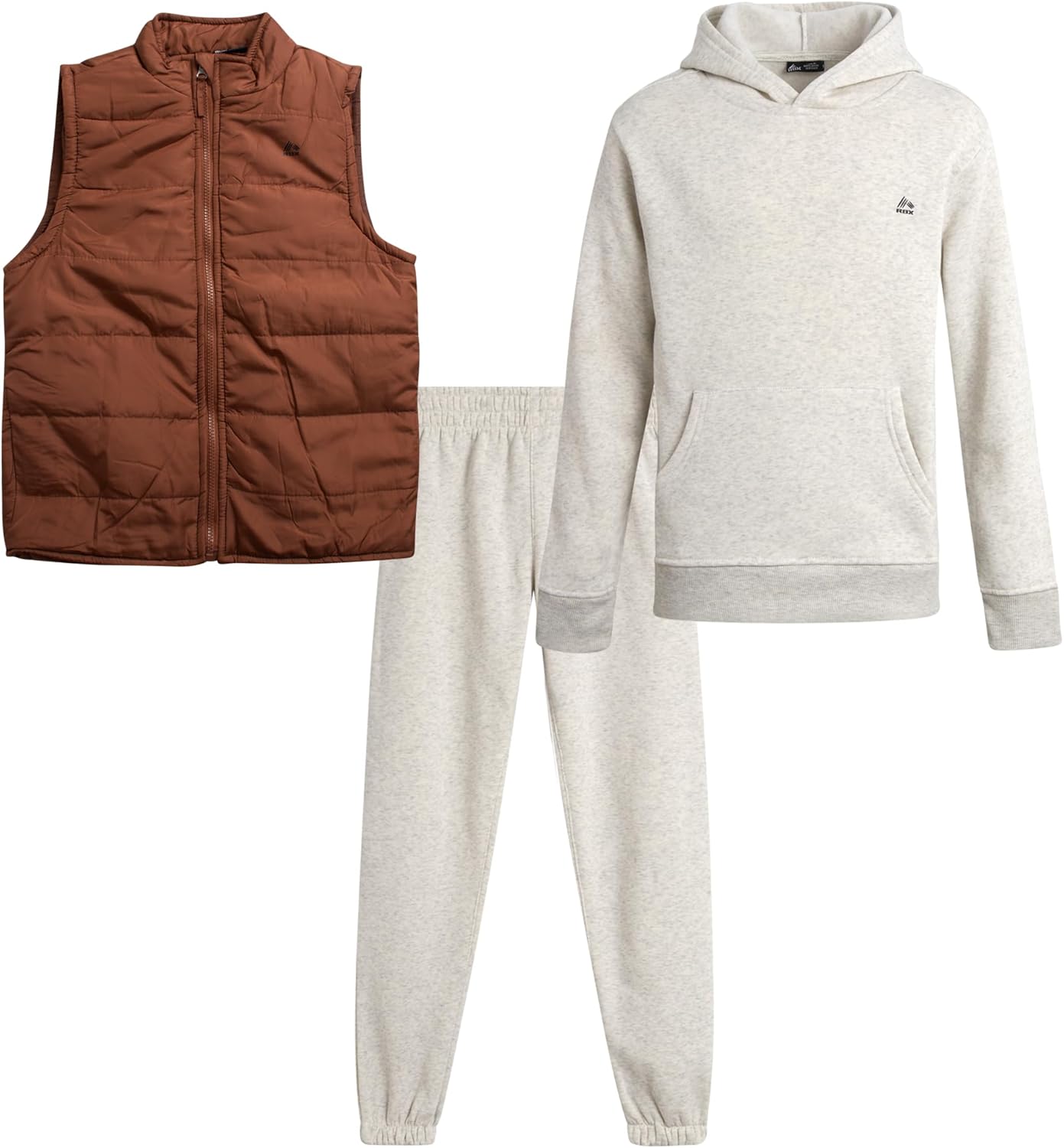 RBX Boys Active Tracksuit Set 3-Piece Puffer Vest Jogger Set