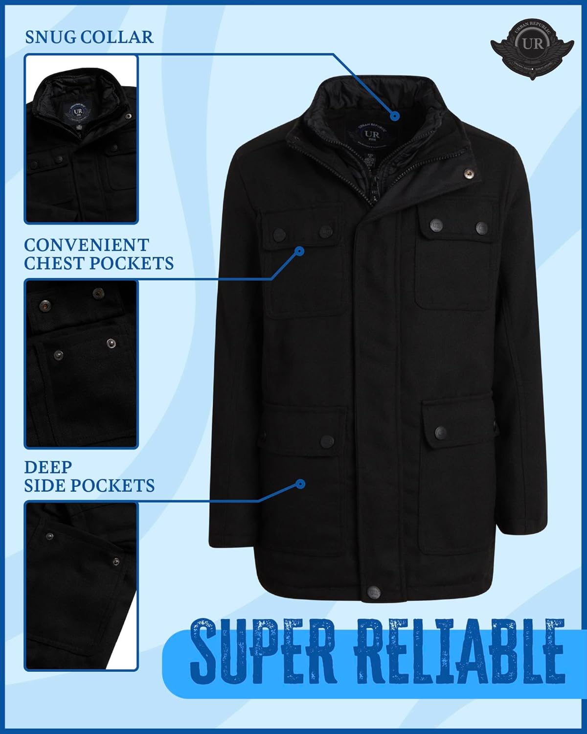 Warm Stylish Boys Wool Dress Coat circulating Your Fashionable Winter Look