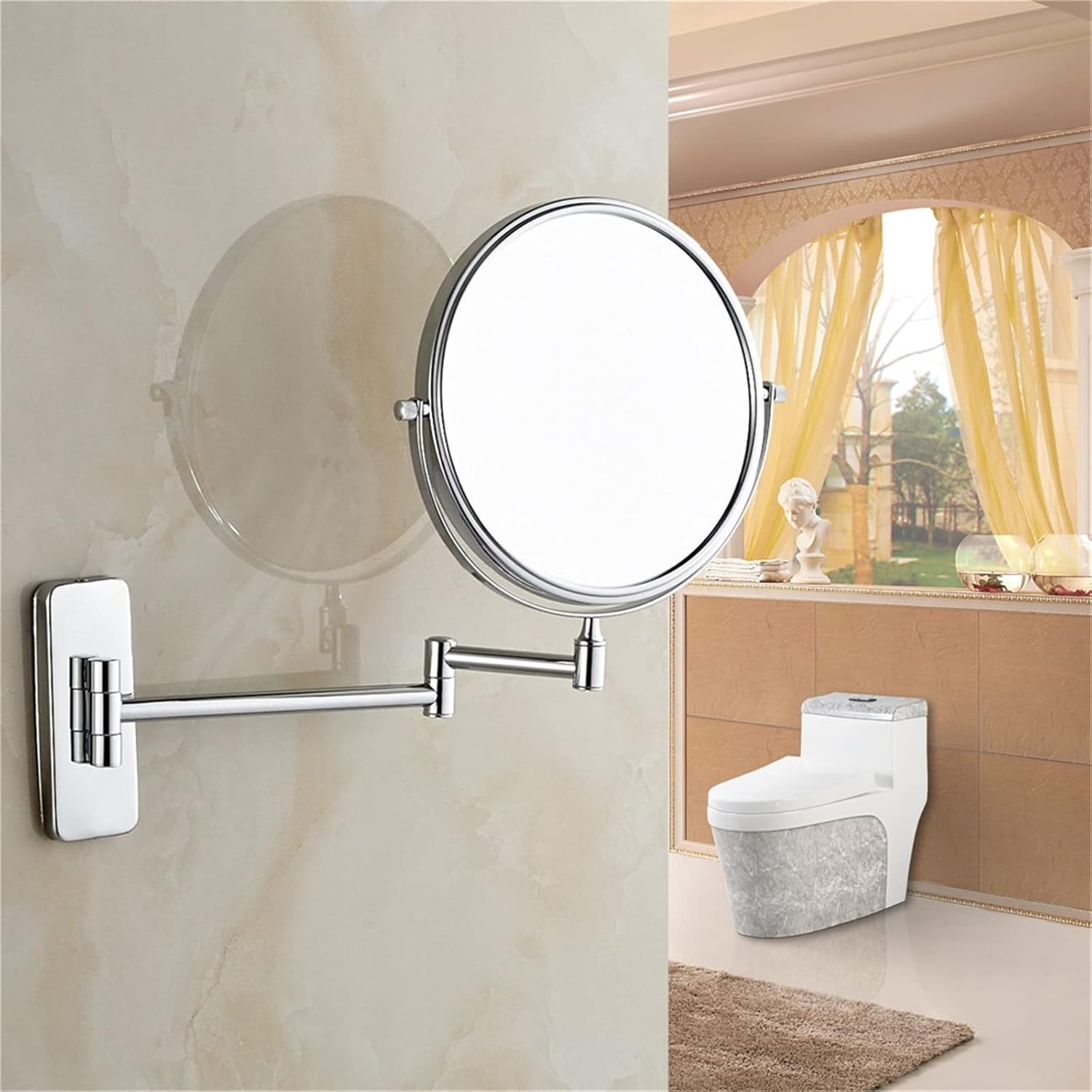 NOVOCE 8-Inch Double-Sided Shaving Mirror