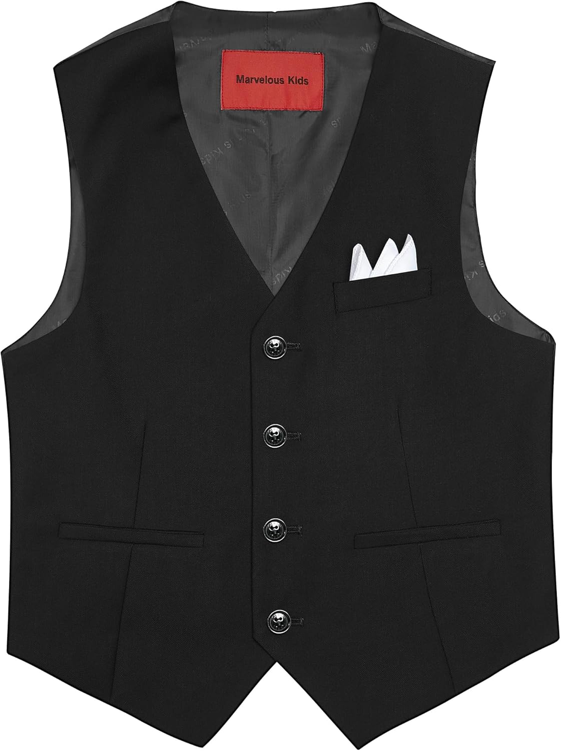 Marvelous Kids Boys Slim-Fit Formal Suit Set 5-Piece Jacket Pants More