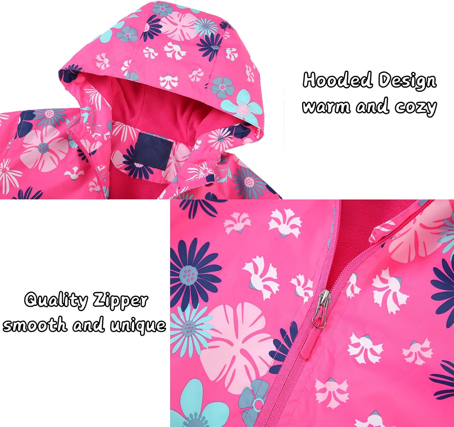 DRY weather Dconfigured rain jacket for kids waterproof windproof and trendy