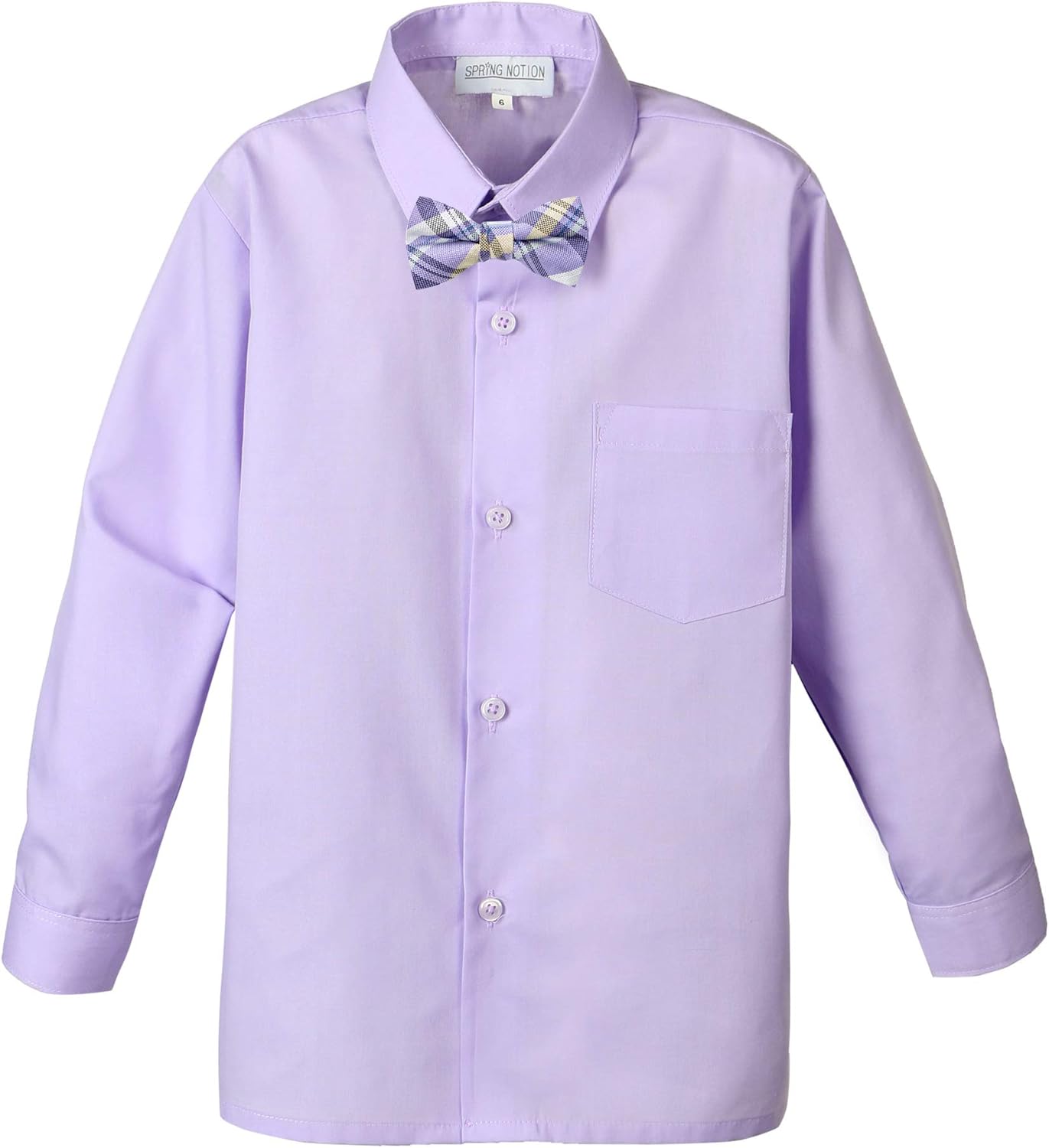 Spring Notion Boys Dress Shirt and Bow Tie Set - Coordinated and Stylish for Special Occasions