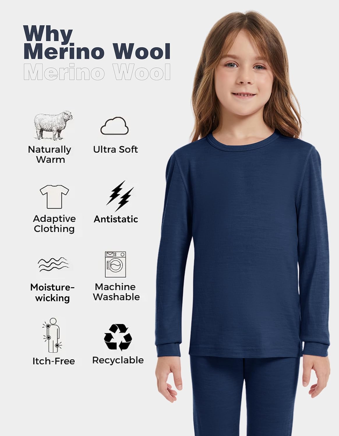 HyperSnug Thermal Merino Top for Kids