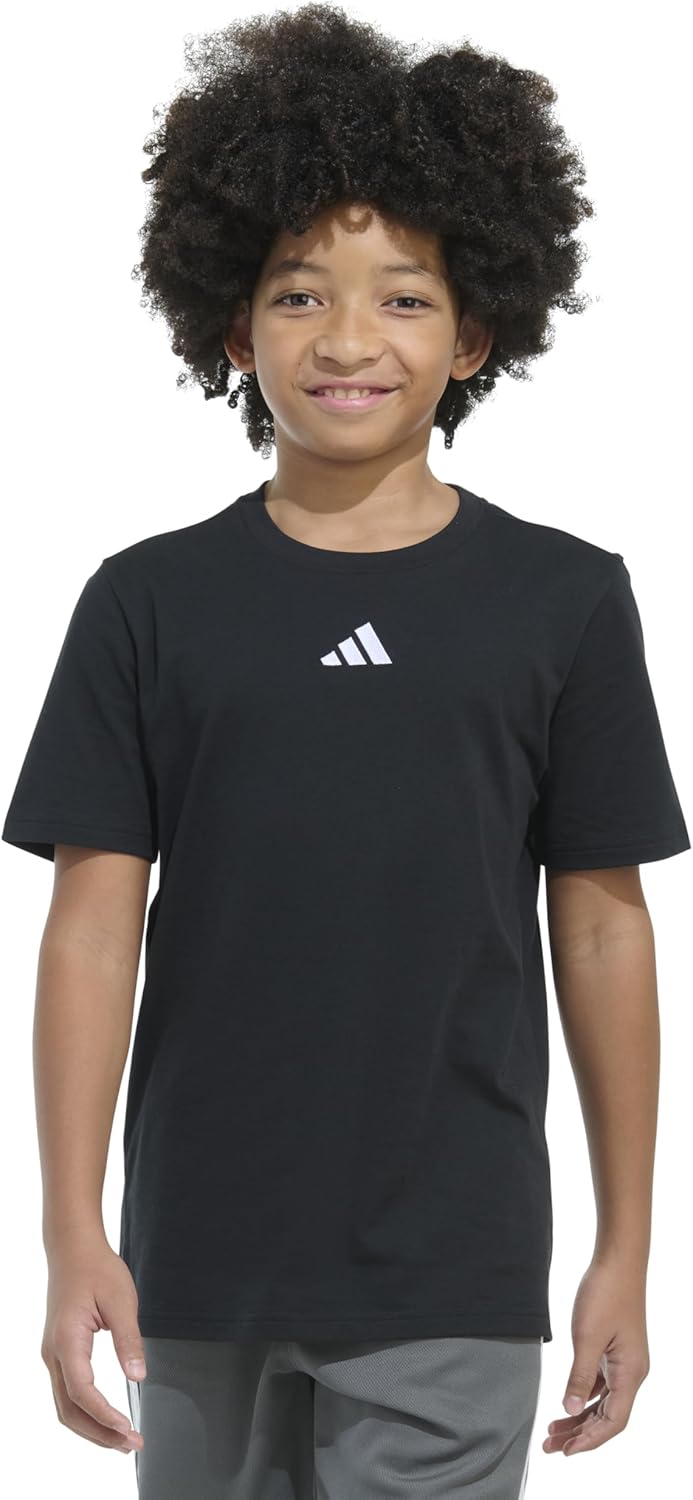 Adidas Boys Embroidered Logo Short Sleeve T-Shirt