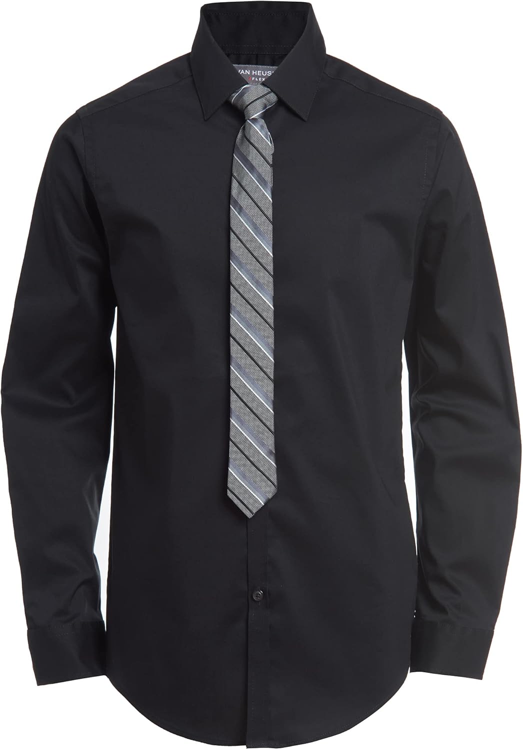 Van Heusen Boys Long Sleeve Collared Button-Down Shirt and Tie Set
