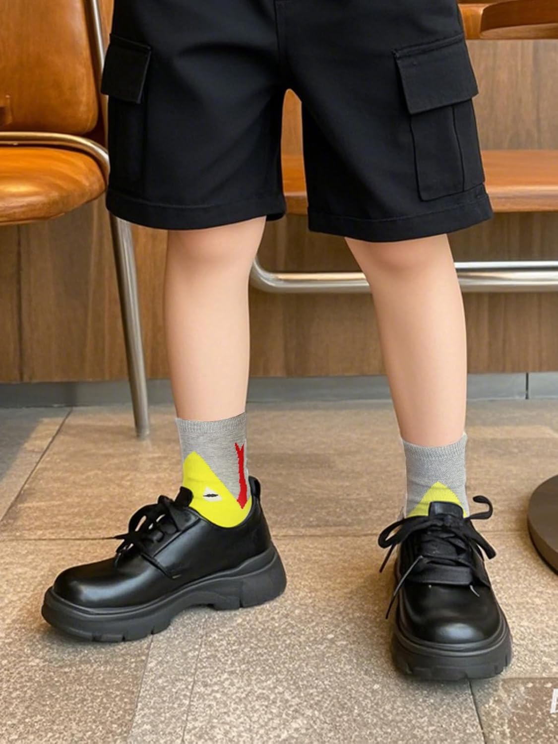FITS Kids Shark Camo Crew Socks