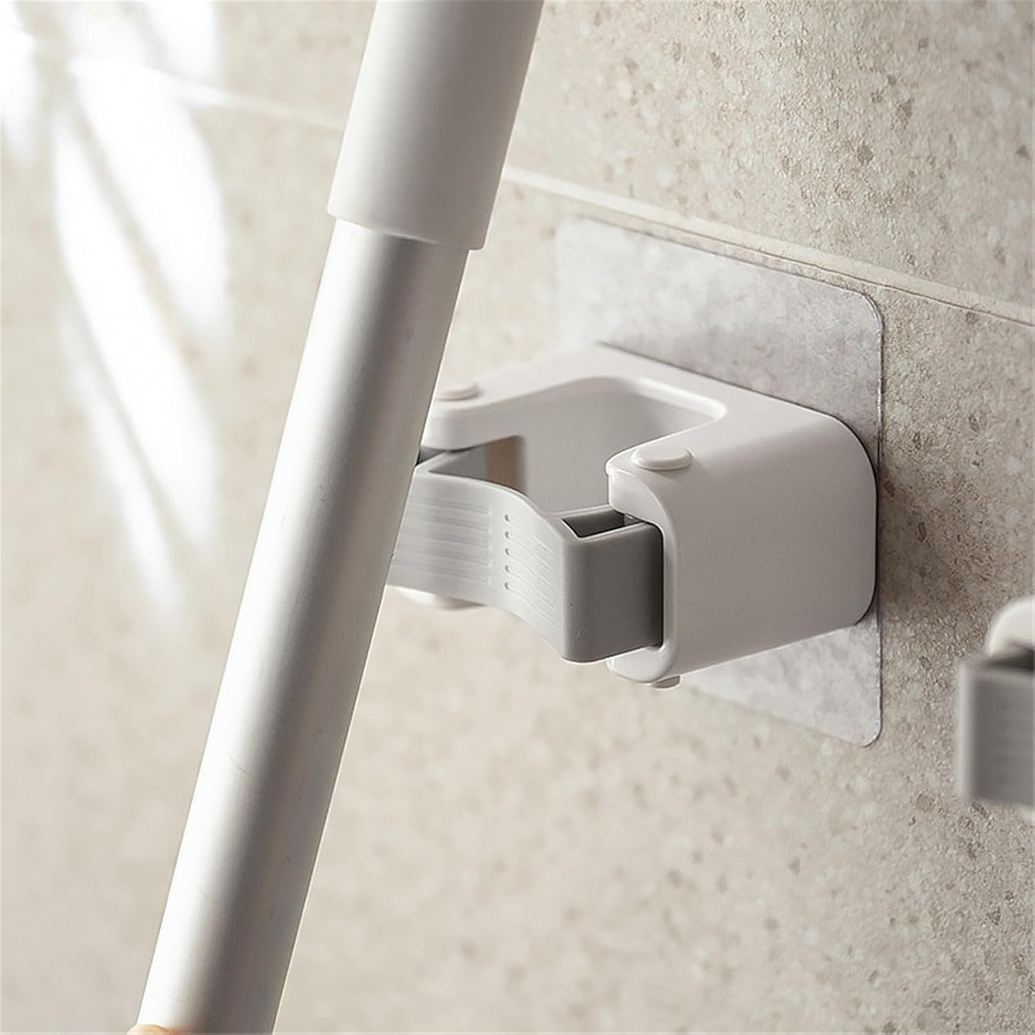 BILIKEYU Non-Punching Soft Adhesive Mop Holder