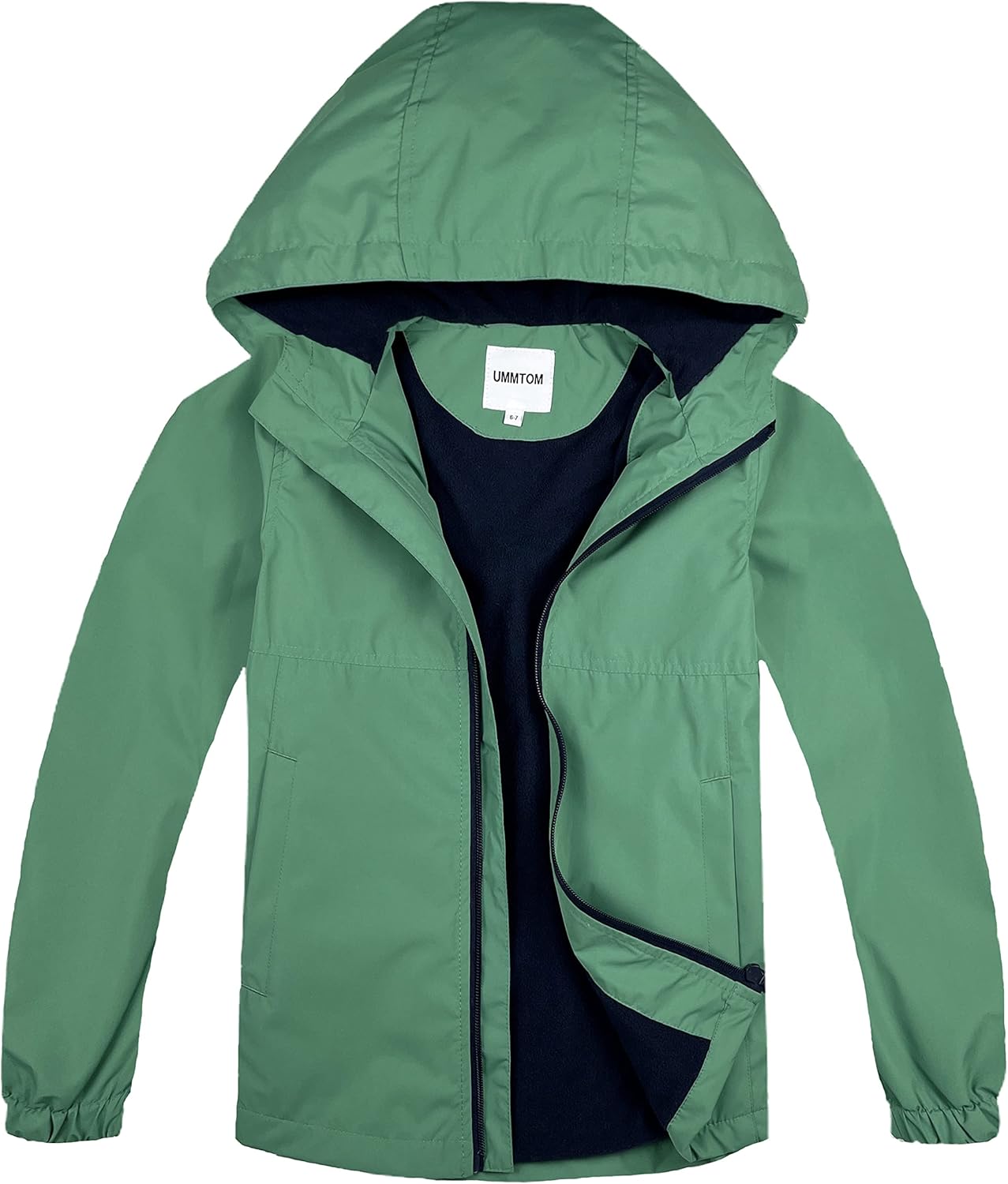 Insulated Hooded Rain Jacket for Boys