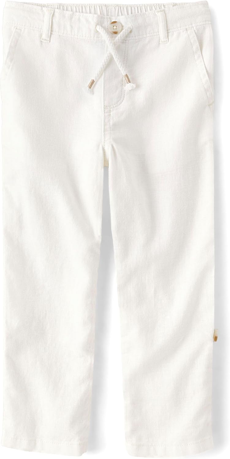 Gymboree Boys Toddler Drawstring Linen Pants Trendy Stylish