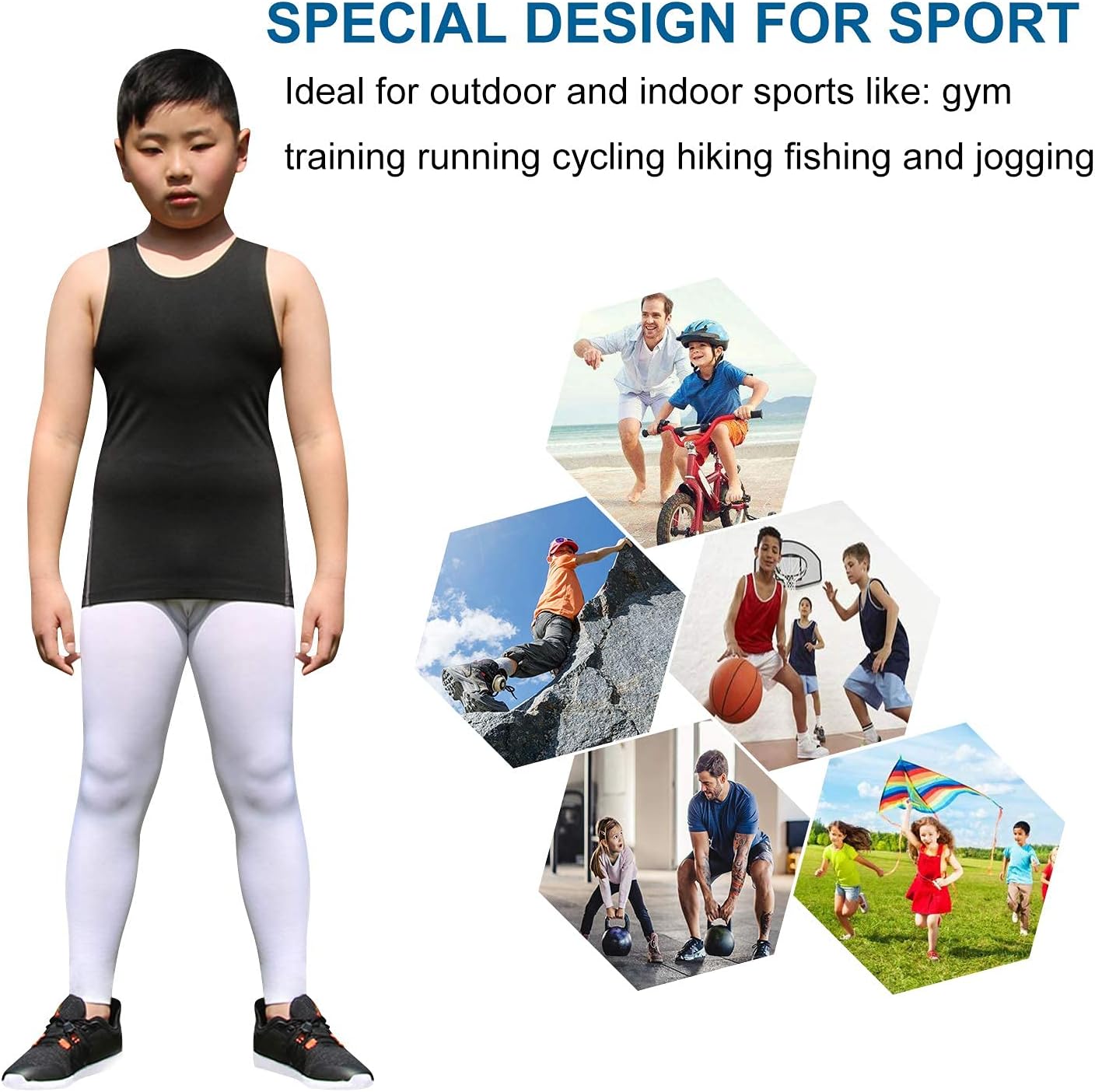 Sanke Youth Compression Tank Tops for Boys and Girls