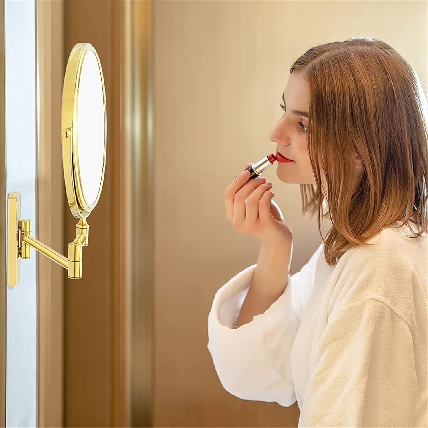 Luxury Double Sided Makeup Mirror Adjustable Vanity for Home Beauty Tools