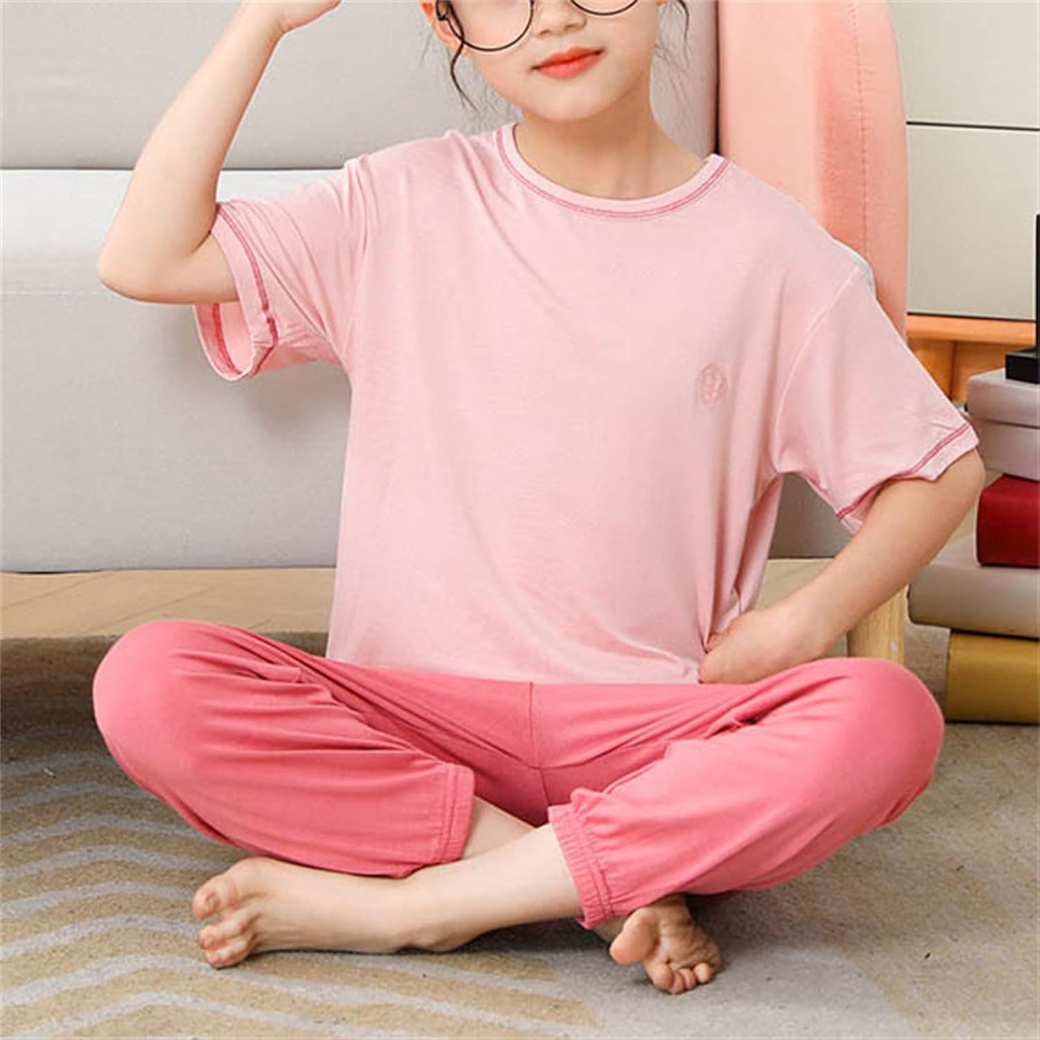 Kids Track Outfit for Boys Ages 3-6 Elastic Cotton Tracksuit