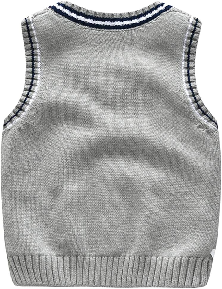 Achiyi Boys Cable Knit V-Neck Sweater Vest