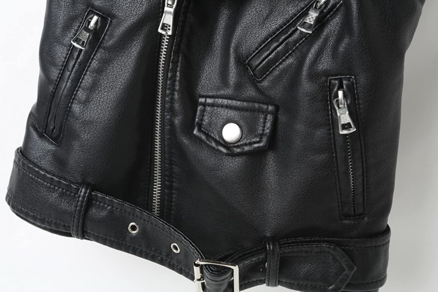 Kids Faux Leather Vest Jacket for Boys Girls