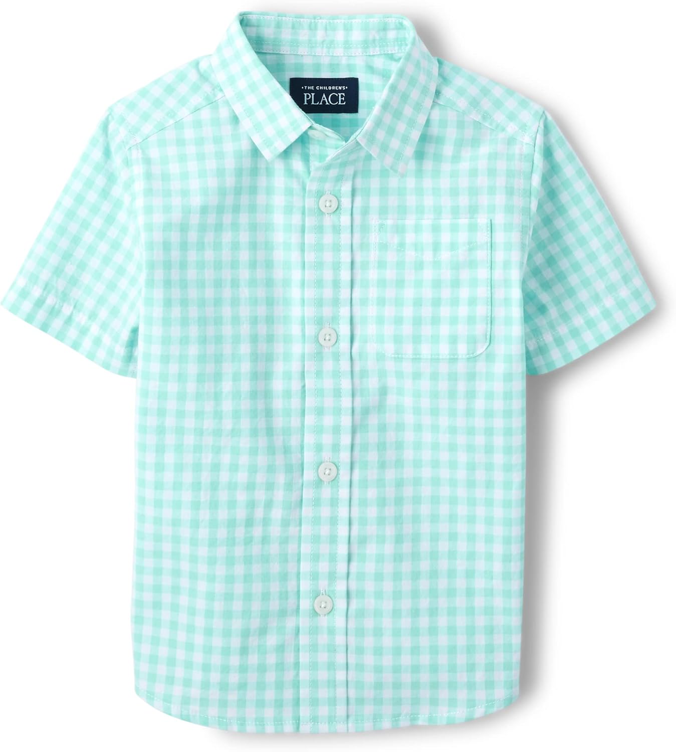 The Childrens Place Boys Short Sleeve Button Down Shirt