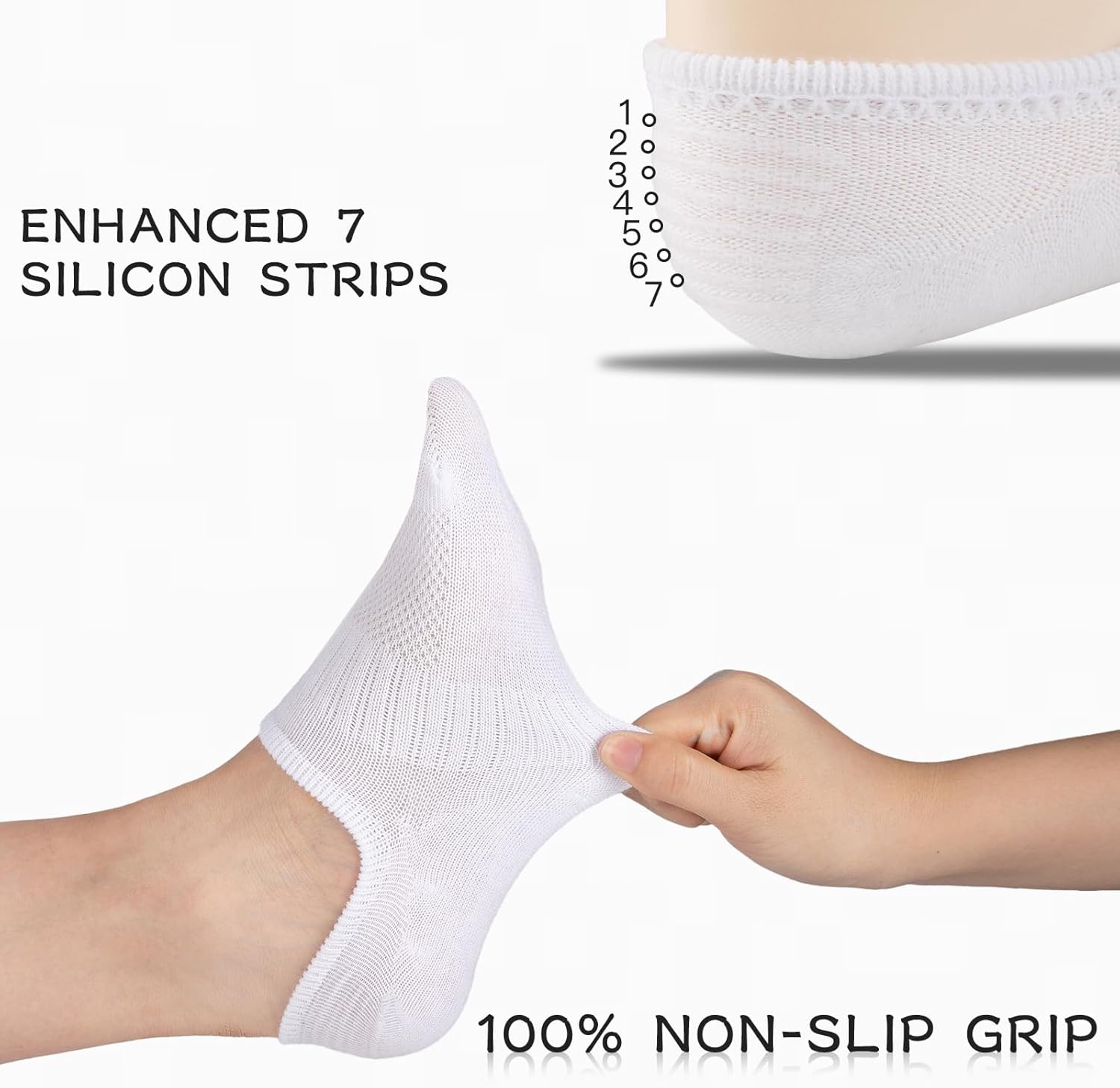 Comfoex Boys Socks - Comfortable Arch Support Non-Slip 10 Pairs