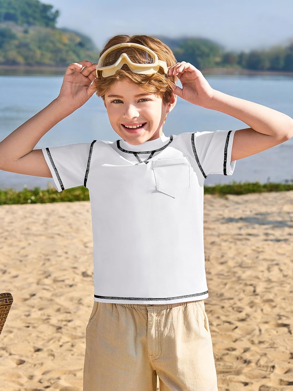 Haloumoning Boys Quick Dry Rash Guard