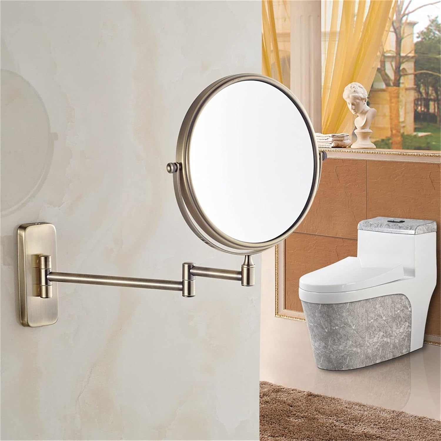 Double-Sided Makeup Mirror