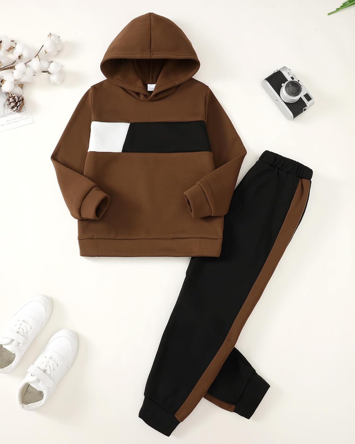 Kimi Bear Boys Fall Winter Tracksuit Set Warm Stylish for Kids