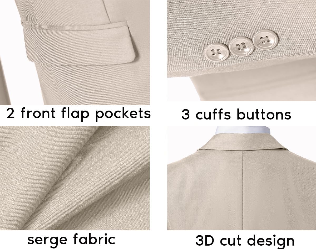 SaiLiiny - Blazer for BoysSlim Fit Formal Jacket with Lapel