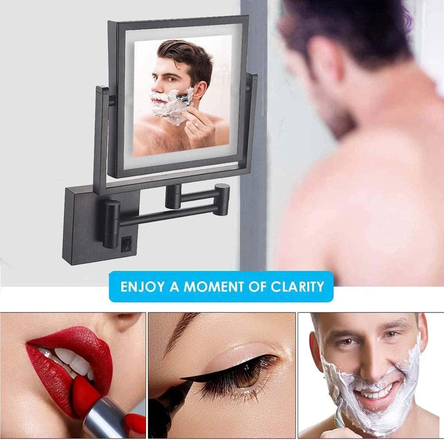 8 LED Wall-Mounted Makeup Mirror