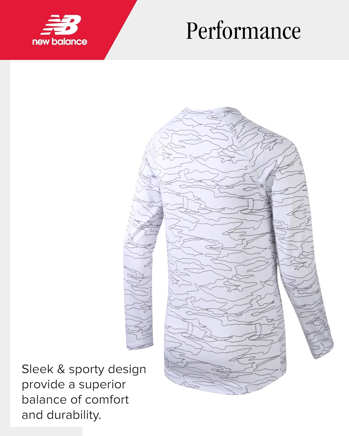 New Balance Boys Compression Base Layer Top Long Sleeve