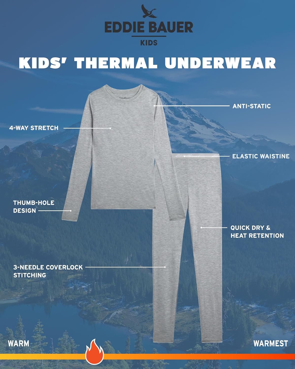 Eddie Bauer Kids Thermal Set - Perfect for Wintertime