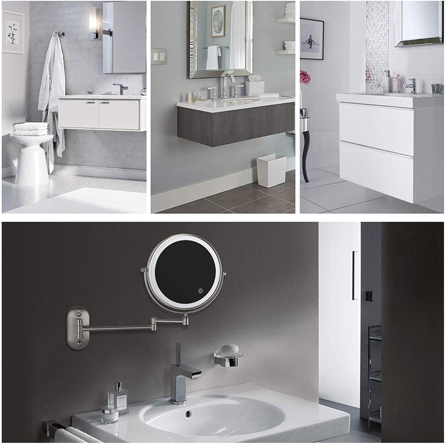 Double Sided Vanity Mirroradjustable LEDbathroomcompact design