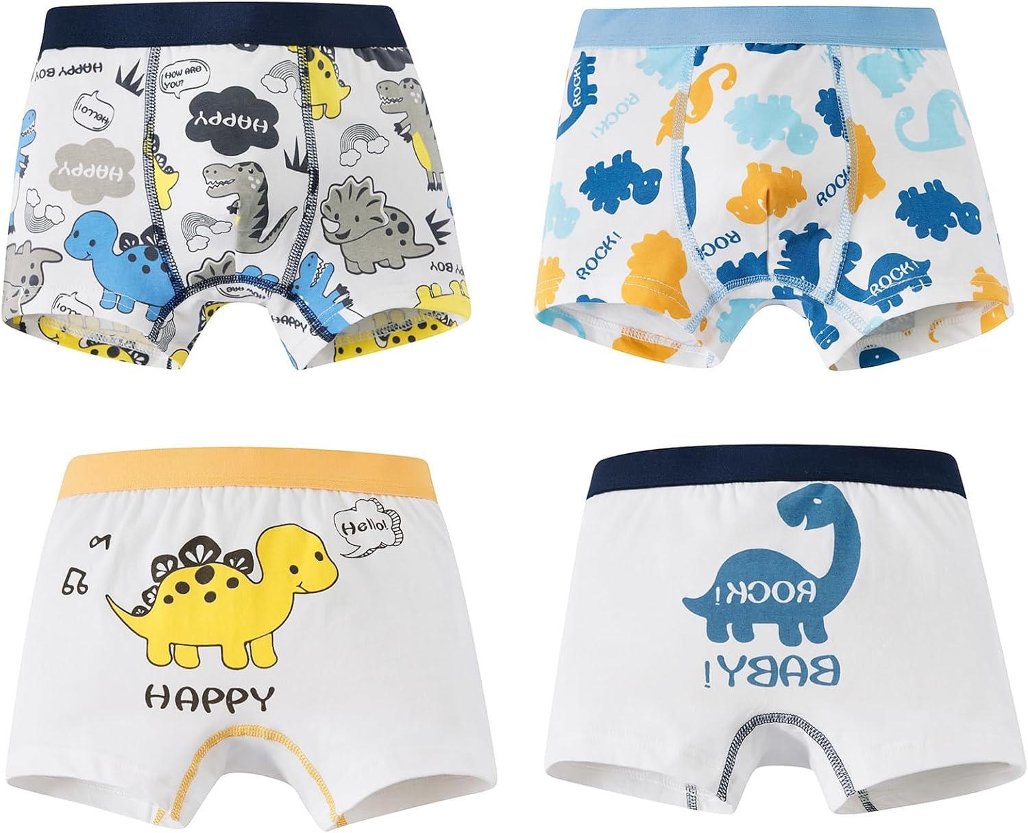 CHUNG Toddler Boys Soft Cotton Boxer Briefs Dinosaur Pattern Pack
